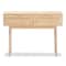 Baxton Studio Baird Mid-Century Modern Light Oak Brown Finished Wood and Rattan 2-Drawer Console Table 176-11250-Zoro - alternate 5